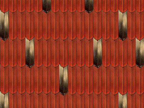 瓷砖 羽毛砖 孔雀羽 鱼鳞渐变瓷砖纹理 小花砖