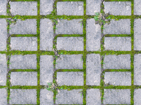 植草砖 草坪砖 停车砖 户外石头汀步 石头间隙植草砖草坪铺装