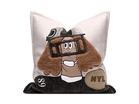 现代抱枕 枕头 印花抱枕 毛绒抱枕