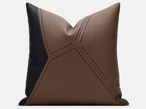 现代抱枕 枕头 印花抱枕 皮革抱枕