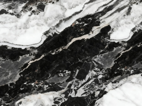 泼墨山水大理石 黑白大理石 黑色大理石瓷砖岩板