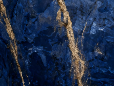 现代轻奢 欧式 法式蓝色金丝抽象纹理装饰画 蓝色抽象挂画壁纸