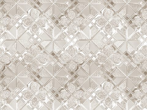 几何浮雕花纹玻璃