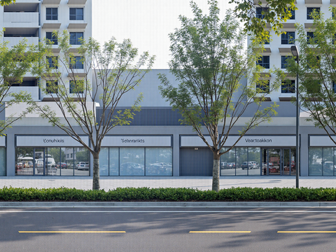  街道外景 门面房 