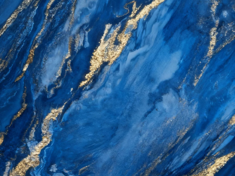 法式 欧式 蓝色金丝抽象纹理装饰画 蓝色壁画 蓝色装饰画