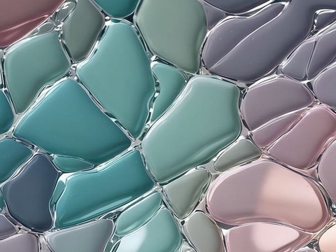 现代轻奢彩色玻璃