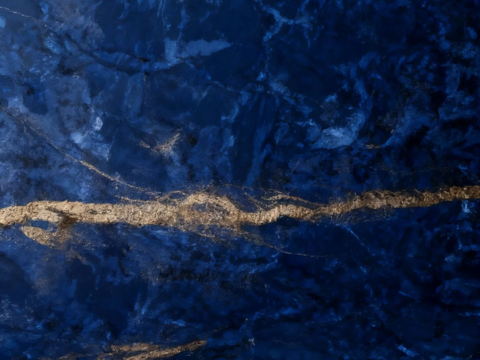 现代轻奢壁纸 蓝色金丝抽象纹理壁纸喷绘壁画