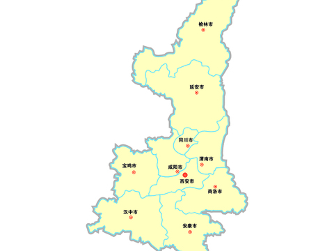  陕西省地图 