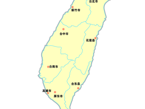  台湾省地图 