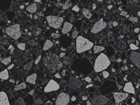 黑色水磨石地面 黑灰色碎石地面