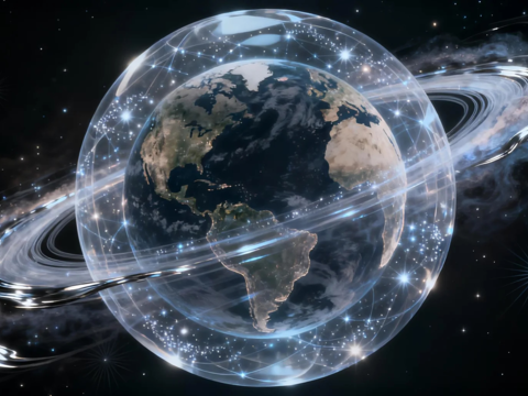 实验室展厅屏幕 地球 LED屏贴图素材 电视屏幕素材贴图