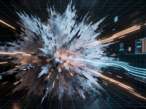 现代屏幕 ktv酒吧屏幕 展厅空间屏幕 宇宙科技抽象素材 L