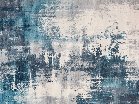 冷蓝调渐变色地毯