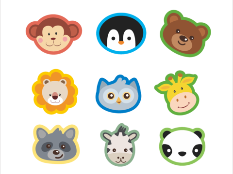 卡通动物 幼儿园文化墙