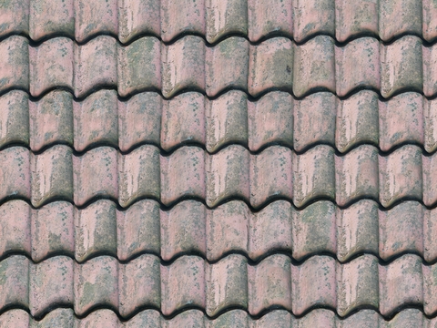 无缝做旧屋顶瓦片