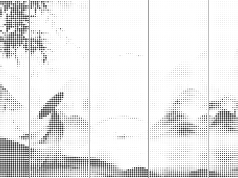 中式山水画金属冲孔铝板