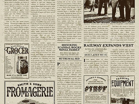  报纸 杂志 国内外老旧发黄报刊 纸张 