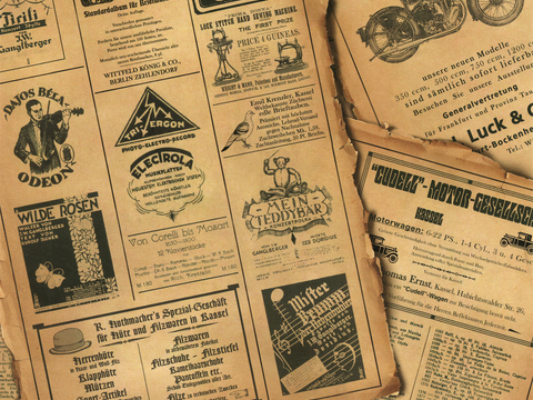  报纸 杂志 国内外老旧发黄报刊 纸张 