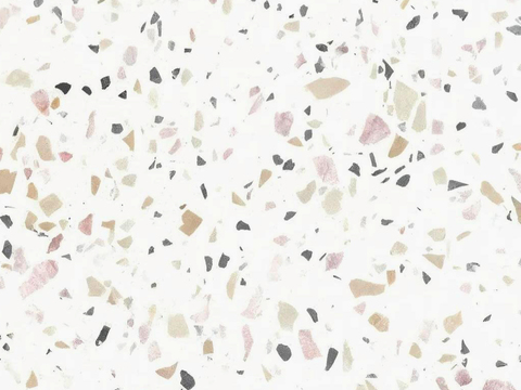 现代简约 奶油白 北欧风 白色水磨石瓷砖 浅色水磨石