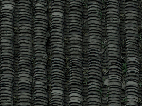  屋顶瓦片 红瓦 房顶青瓦 中式魏派建筑琉璃瓦 木瓦 稻草屋顶 