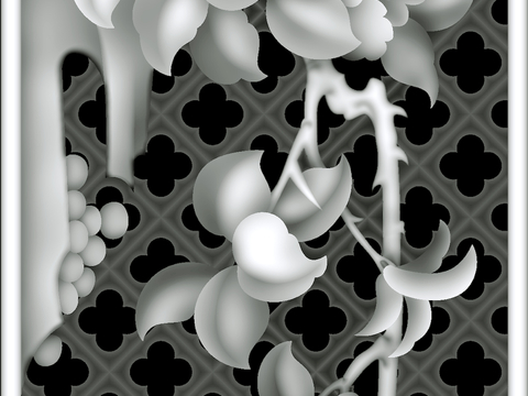 浮雕 金属浮雕 铜雕 木质雕花 十二生肖 黑白凹凸浮雕灰度图