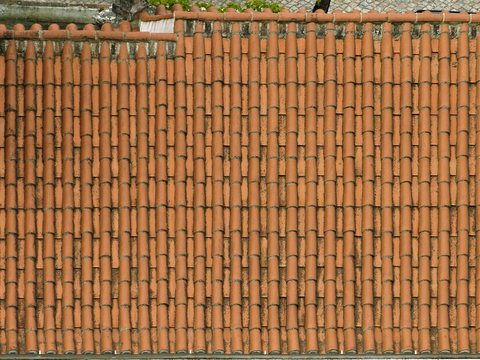 屋顶瓦片 红瓦 青瓦 房顶 中式建筑琉璃瓦