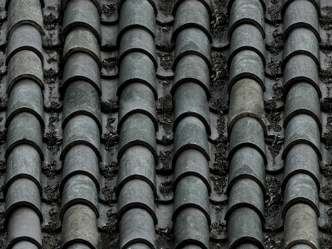  屋顶瓦片 红瓦 房顶青瓦 中式魏派建筑琉璃瓦 木瓦 稻草屋顶 