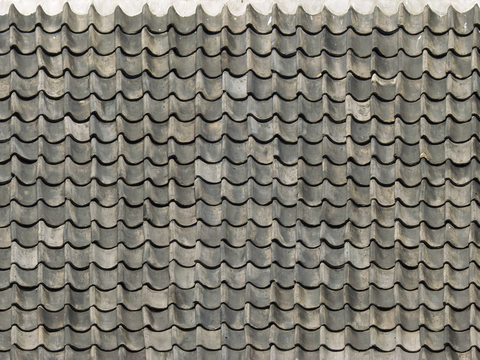 屋顶瓦片 红瓦 青瓦 房顶 中式建筑琉璃瓦