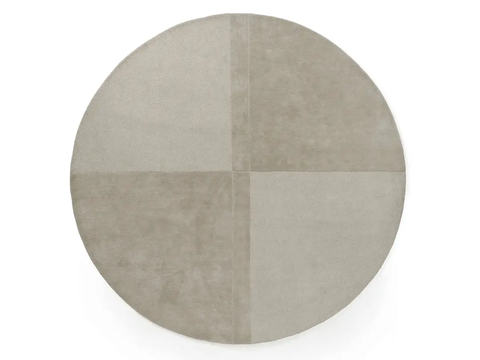 灰色圆形地毯