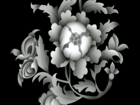 浮雕 金属浮雕 铜雕 木质雕花 十二生肖 黑白凹凸浮雕灰度图