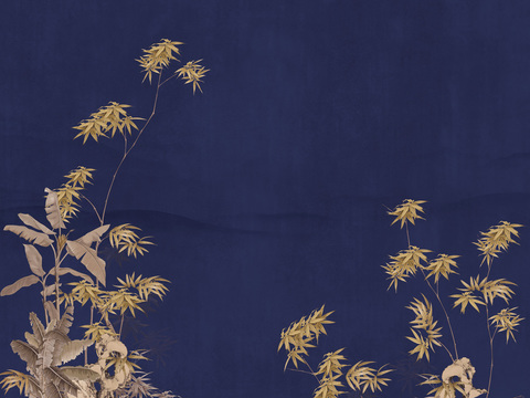 中式山水水墨画壁纸壁画装饰画