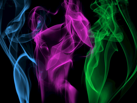  烟雾 雾气 浓烟 烟圈 变幻彩色烟雾 