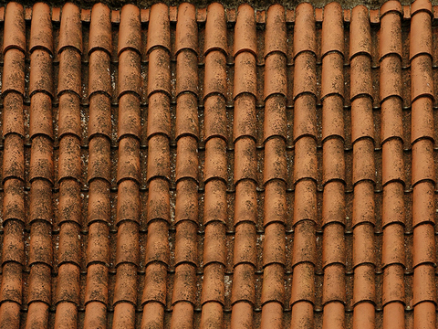 屋顶瓦片 红瓦 青瓦 房顶 中式建筑琉璃瓦