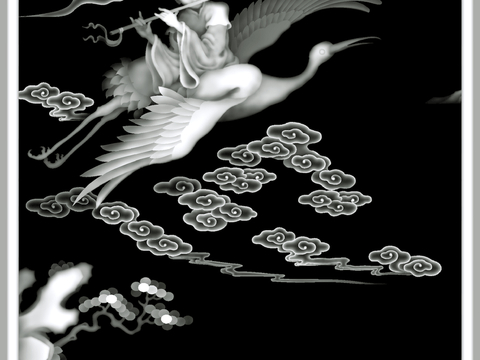 浮雕 金属浮雕 铜雕 木质雕花 十二生肖 黑白凹凸浮雕灰度图 