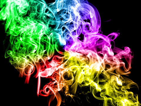 烟雾 雾气 浓烟 烟圈 变幻彩色烟雾