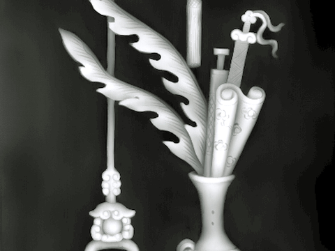  浮雕 金属浮雕 铜雕 木质雕花 十二生肖 黑白凹凸浮雕灰度图 