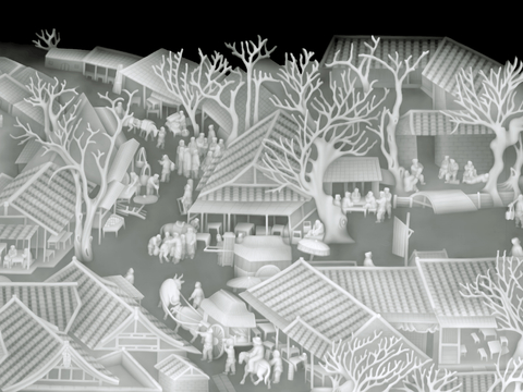 浮雕 金属浮雕 铜雕 木质雕花 十二生肖 黑白凹凸浮雕灰度图