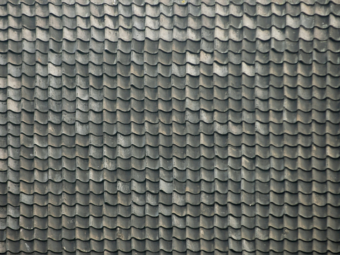  屋顶瓦片 红瓦 房顶青瓦 中式魏派建筑琉璃瓦 木瓦 稻草屋顶 