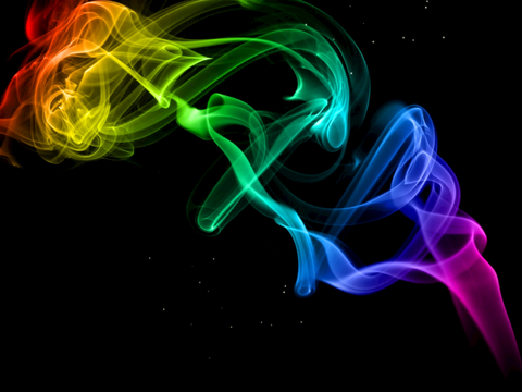 烟雾 雾气 浓烟 烟圈 变幻彩色烟雾