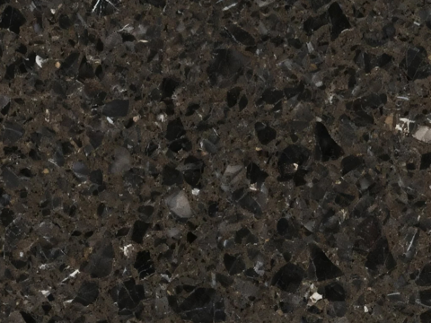 现代简约 深色水磨石 黑色水磨石瓷砖 黑金水磨石