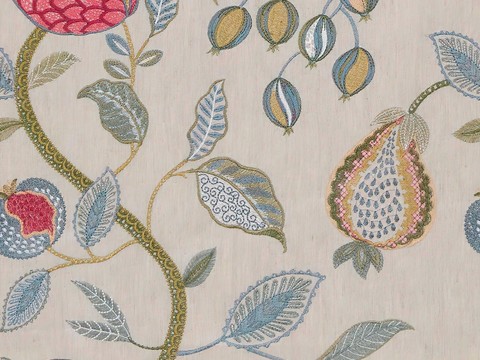 无缝刺绣花纹布