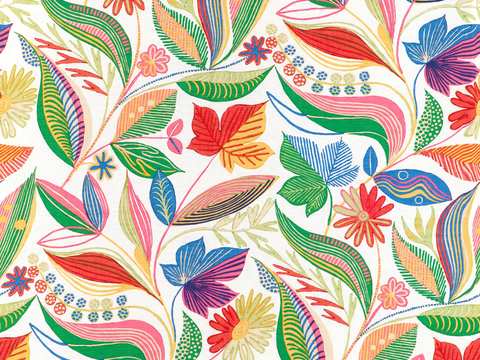 无缝亚麻花纹布