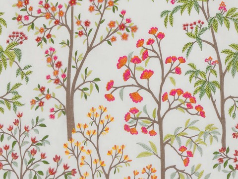 无缝刺绣花纹布