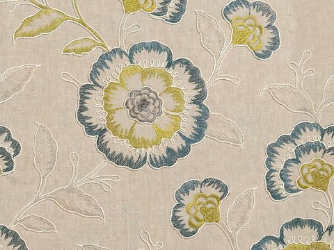 无缝刺绣花纹布