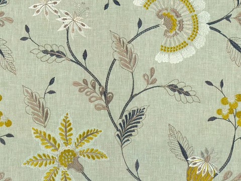 无缝刺绣花纹布