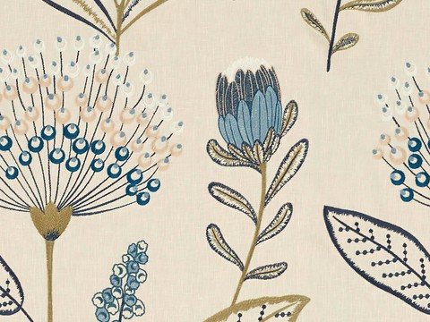 无缝刺绣花纹布