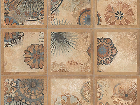 法式乡村田园风复古拼花砖