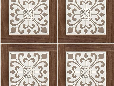 美式复古木纹拼花小花砖