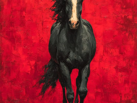  马  装饰画 