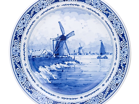  盘子 菜盘 餐盘 古典青花瓷瓷盘图案花纹 陶瓷瓷器花纹 